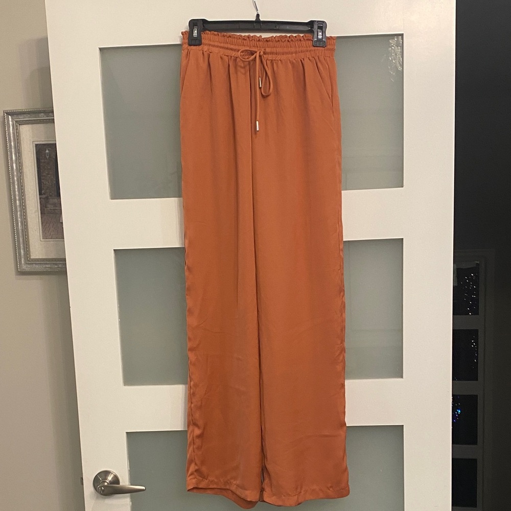 Deluc Orange Wide Leg Pants